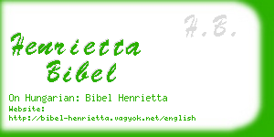 henrietta bibel business card